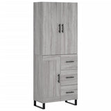 Highboard Grey Sonoma 69.5x34x180 cm Engineered Wood 3196041
