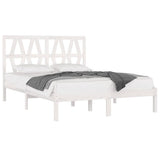 3103994 Bed Frame without Mattress White Solid Wood 120x200 cm