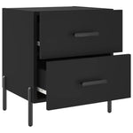 ZNTS Bedside Cabinets 2 pcs Black 40x35x47.5 cm Engineered Wood 827327