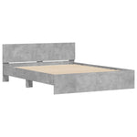 ZNTS Bed Frame without Mattress Concrete Grey 140x190 cm 3207500