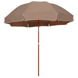 Garden Parasol with Steel Pole 300 cm Taupe 47803
