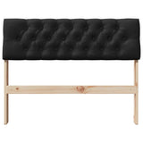 Upholstered Headboard Black 100 cm Solid Pine Wood 879191