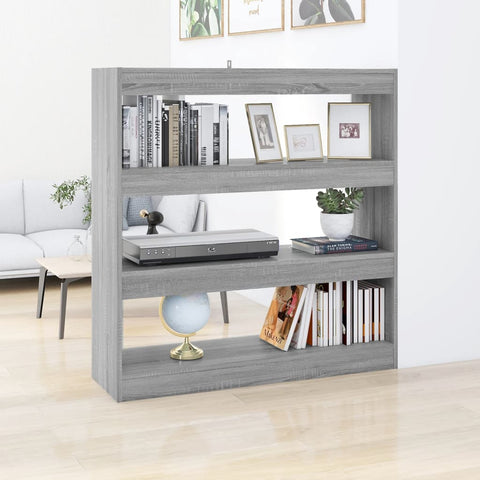 Book Cabinet/Room Divider Grey Sonoma 100x30x103 cm 813633