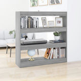Book Cabinet/Room Divider Grey Sonoma 100x30x103 cm 813633