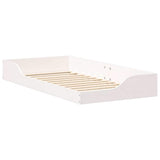 Bed Frame White 90 x 190 cm Solid Pine Wood 873395