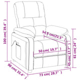 Massage Chair Taupe Fabric 348295
