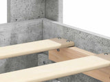 Bed Frame with Storage and Headboard Concrete Grey 180 x 200 cm 3414284
