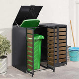 Wheelie Bin Storage for 2 Bins Anthracite 136 x 77.5 x 115.5 cm 3394768