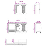 Kitchen Unit KALMAR 5 pcs Black Engineered Wood 3438236