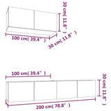 3 Piece TV Cabinet Set Sonoma Oak Engineered Wood 3114480
