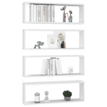 Wall Cube Shelf 4 pcs White 80x15x26.5 cm Engineered Wood 807107