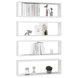 Wall Cube Shelf 4 pcs White 80x15x26.5 cm Engineered Wood 807107