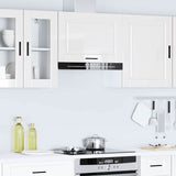 Kitchen Wall Cabinet Porto High Gloss White Engineered Wood 854079