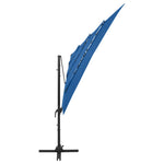 4-Tier Garden Parasol with Aluminium Pole Azure Blue 250x250 cm 313827