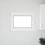 Basement Window RISOR 80 x 60 cm PVC and Glass White 42047241