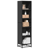 Book Cabinet Black 40x35x170.5 cm Engineered Wood 849139
