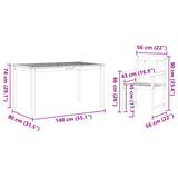 Garden Dining Set 7 pcs Brown Solid Acacia Wood 3375651