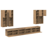 TV Wall Cabinet Set 7 pcs Artisan Oak Engineered Wood 3402798