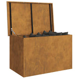 Outdoor Storage Box Rusty 80 x 50.5 x 50 cm Steel 874573
