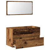 Bathroom Cabinet with Mirror Old Wood Engineered Wood 856377