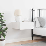 Bedside Table White 39 x 34 x 16.5 cm Solid pine wood 873501