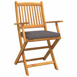 Folding Chair 8 pcs Grey 49 x 57.5 x 92cm Solid Acacia wood 3329132