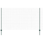 Fence with Posts Green 1.4 x 10 m Steel 3335985