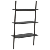 3-Tier Leaning Shelf Black 64x34x116 cm 336372