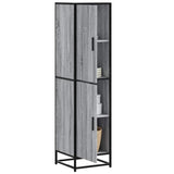 Highboard Grey Sonoma 35.5x35x139 cm Engineered Wood and Metal 849057