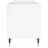 Record Cabinet White 121x38x48 cm Engineered Wood 831668