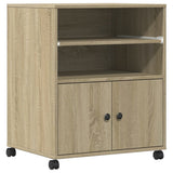 Printer Stand with Wheels Sonoma Oak 60x48x74 cm 840634