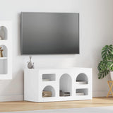 TV Cabinet High Gloss White 80 x 35 x 40 cm Engineered Wood 891278