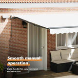 Retractable Awning White 450 x 300 cm Fabric and Aluminium 3330988