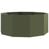 Planter Olive Green 90 x 90 x 35 cm Steel 883734