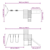Outdoor Playset Solid Wood Pine 3155939