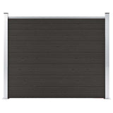 Fence Panel WPC 180x146 cm Black 148984