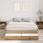 Storage Bed Frame with Drawer Artisan oak 236.5 x 150 x 31.5 cm 3335652