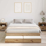 Storage Bed Frame with Drawer Artisan oak 236.5 x 150 x 31.5 cm 3335652