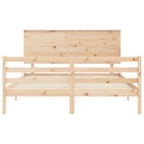 Bed Frame without Mattress King Size Solid Wood 3195226