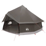 Tipi Tent Brown Grey 400 x 400 x 250 cm Polyester and Steel 42029029