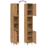 Bathroom Cabinet Artisan Oak 30x30x190 cm Engineered Wood 857200