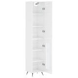 Highboard High Gloss White 34.5x34x180 cm Engineered Wood 3199019