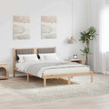 Bed Frame with Upholstered Headboard Taupe 120 x 190 cm 878277