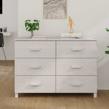 Sideboard "HAMAR" White 113x40x80 cm Solid Wood Pine 340449