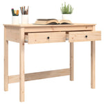 ZNTS Desk with Drawers 100x50x78 cm Solid Wood Pine 824643