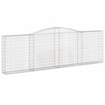 Arched Gabion Basket 400x30x120/140 cm Galvanised Iron 153526
