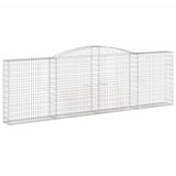 Arched Gabion Basket 400x30x120/140 cm Galvanised Iron 153526