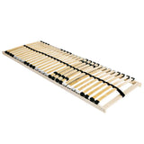 Slatted Bed Base Brown 100 x 190 cm Solid Beech Wood 42015235