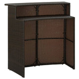 ZNTS 3 Piece Garden Bar Set Brown 3064885