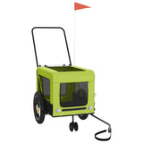 Pet Bike Trailer Green and Black Oxford Fabric and Iron 93934